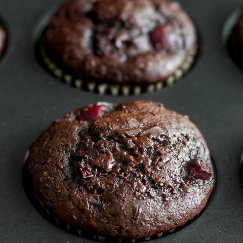 Muffins chocolat et canneberge