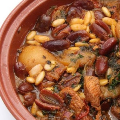 Poulet au safran et aux amandes