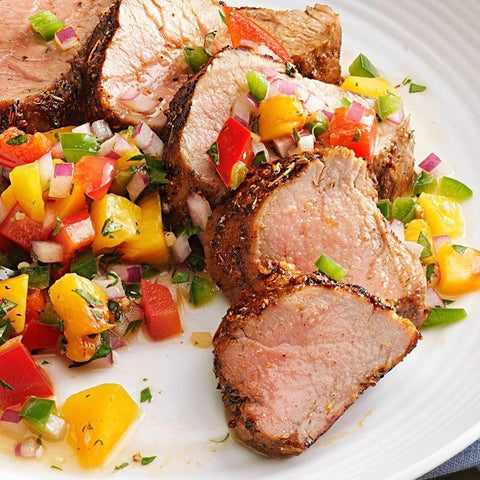 Filet de porc salsa à la mangue