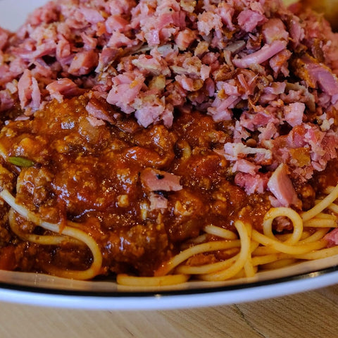 Spaghetti sauce “smoked meat”