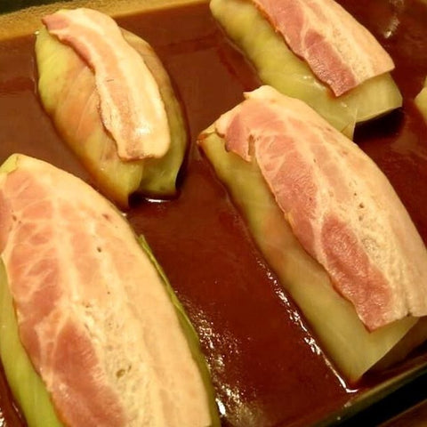 Cigare au chou au bœuf et bacon