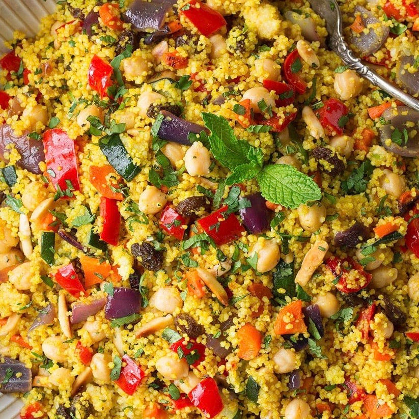 Salade colorée couscous & pois chiches