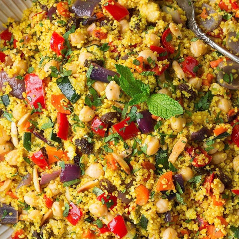 Salade colorée couscous & pois chiches