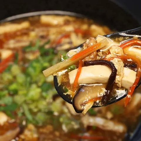 Soupe au tofu aigre piquante